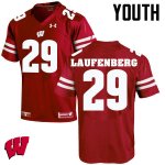Youth Wisconsin Badgers NCAA #29 Troy Laufenberg Red Authentic Under Armour Stitched College Football Jersey QC31H31TG